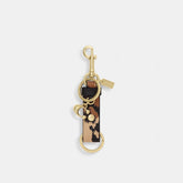 Trigger Snap Bag Charm With Leopard Print