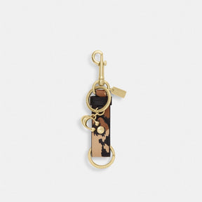 Trigger Snap Bag Charm With Leopard Print