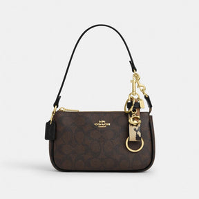 Trigger Snap Bag Charm With Leopard Print