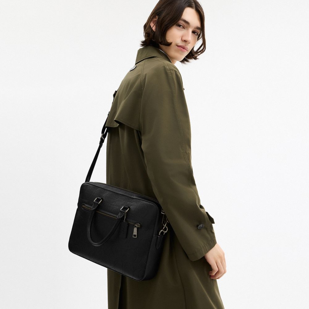 Ethan Slim Brief In Signature Leather