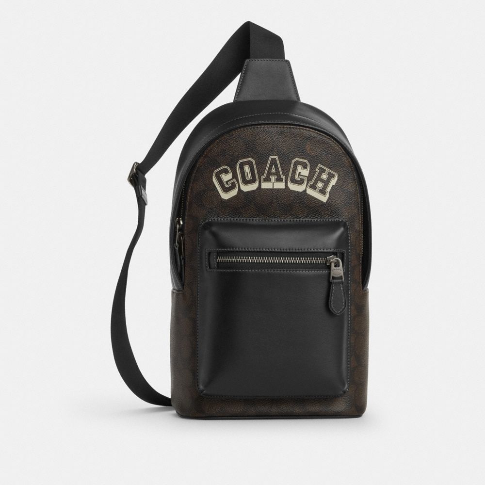 West Pack In Signature Canvas With Varsity Graphic