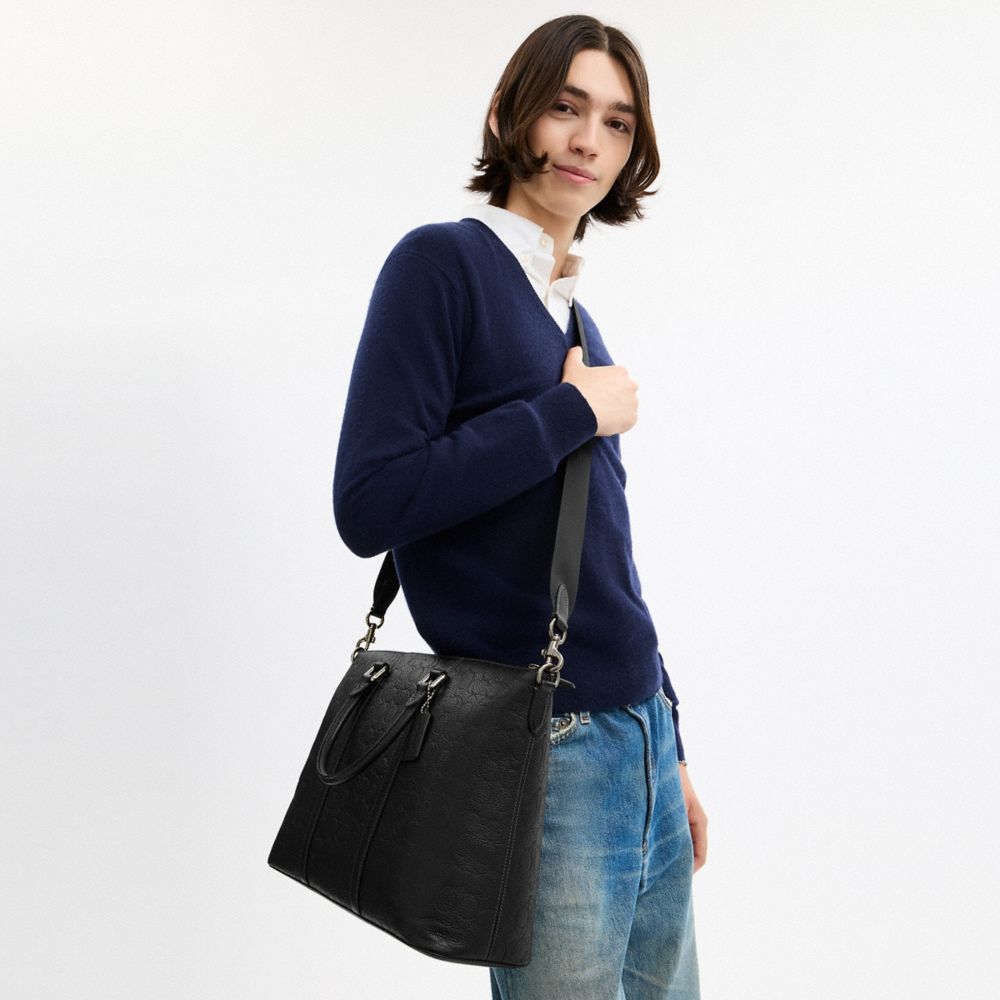 Caleb Work Bag In Signature Leather
