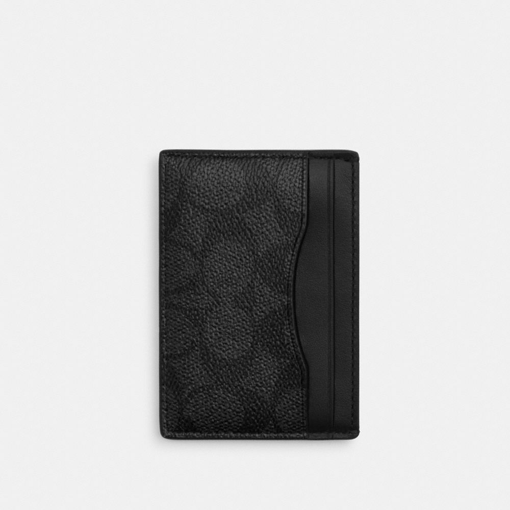 Card Case With Money Clip In Signature Canvas