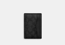 Card Case With Money Clip In Signature Canvas