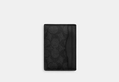 Card Case With Money Clip In Signature Canvas