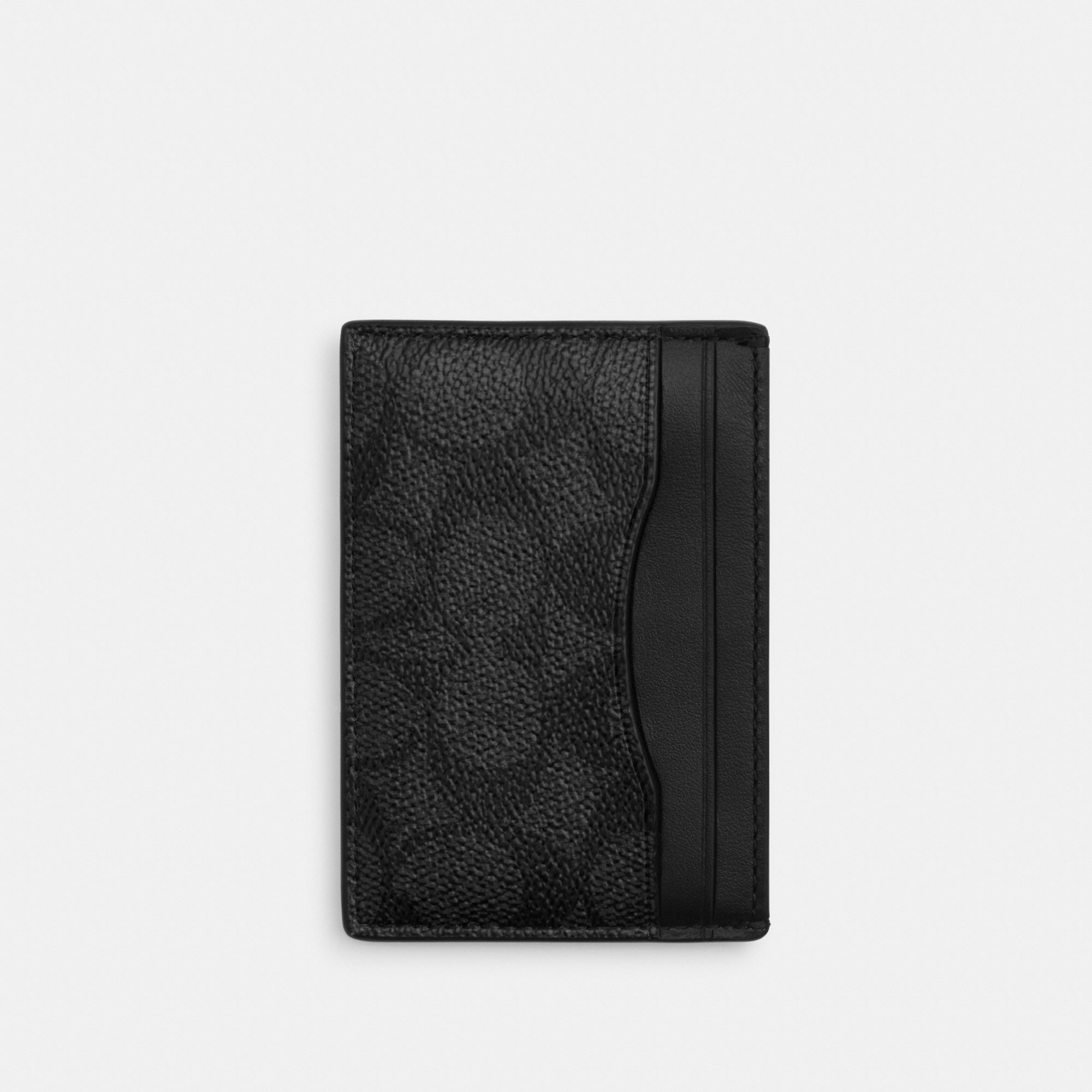 Card Case With Money Clip In Signature Canvas