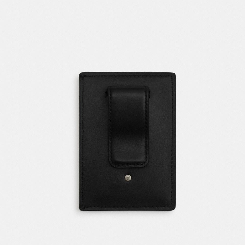 Card Case With Money Clip In Signature Canvas