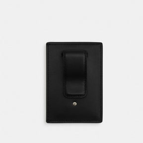 Card Case With Money Clip In Signature Canvas