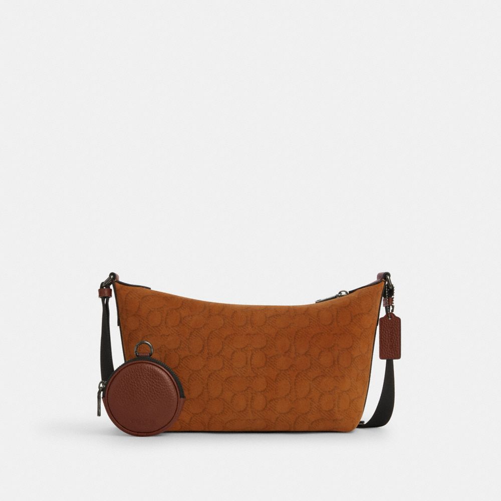Small Finn Crossbody Bag With Pouch In Signature Suede