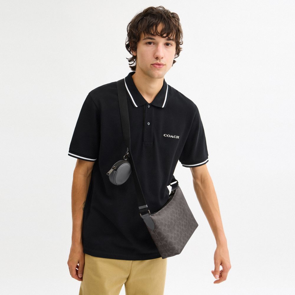 Small Finn Crossbody Bag With Pouch In Signature Canvas