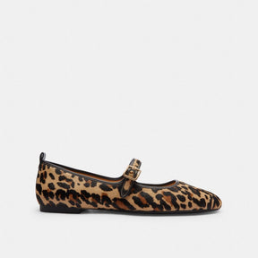 C Rivet Mary Jane With Leopard Print