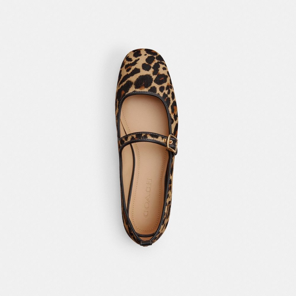C Rivet Mary Jane With Leopard Print