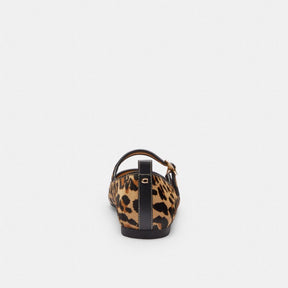C Rivet Mary Jane With Leopard Print