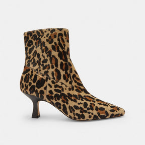 Kitten Heel Bootie With Leopard Print