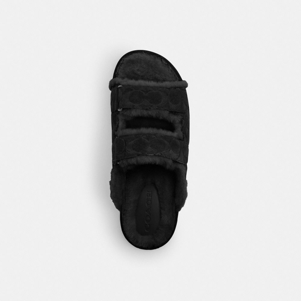 Two Band Sport Slide In Signature Suede