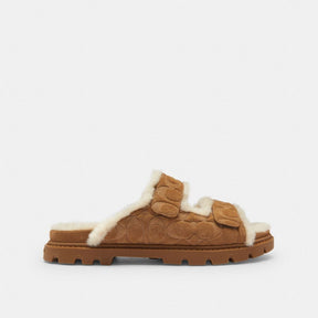 Two Band Sport Slide In Signature Suede