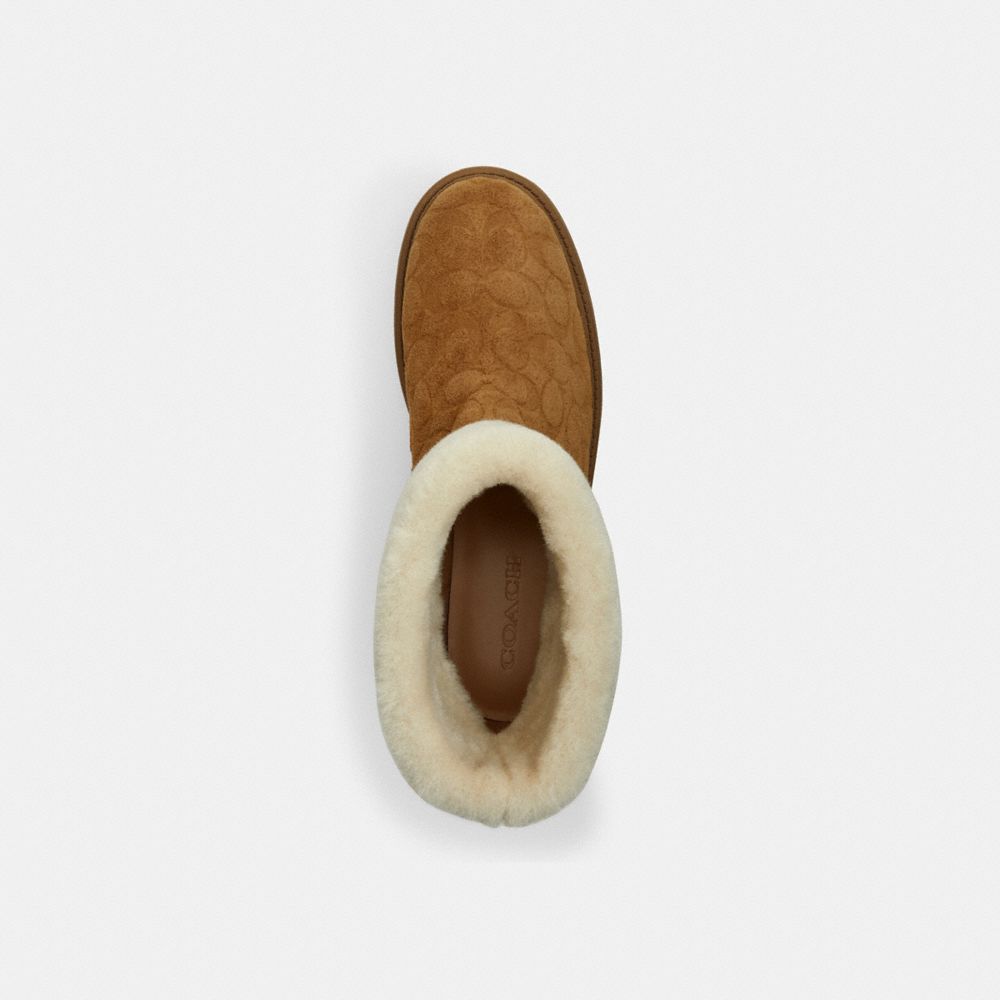 Chunky Sherpa Bootie In Signature Suede