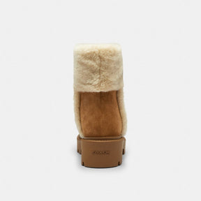 Chunky Sherpa Bootie In Signature Suede