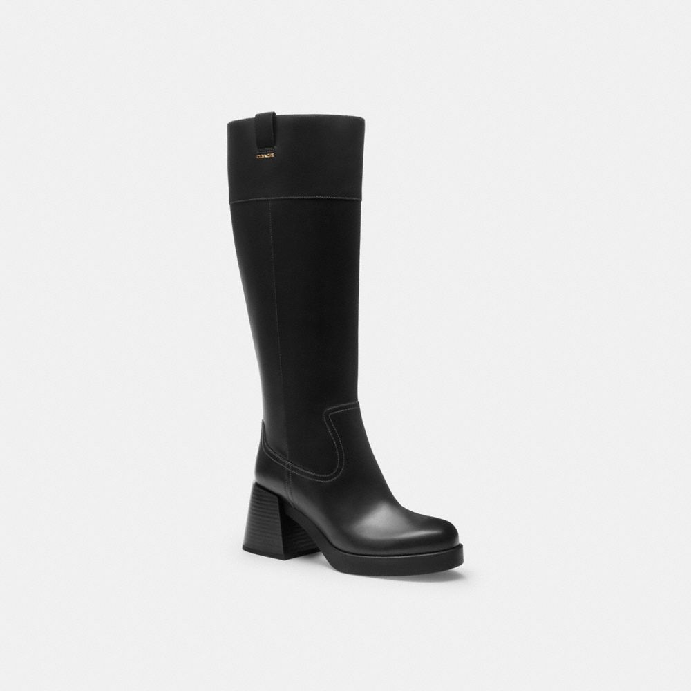 Block Heel Tall Boot