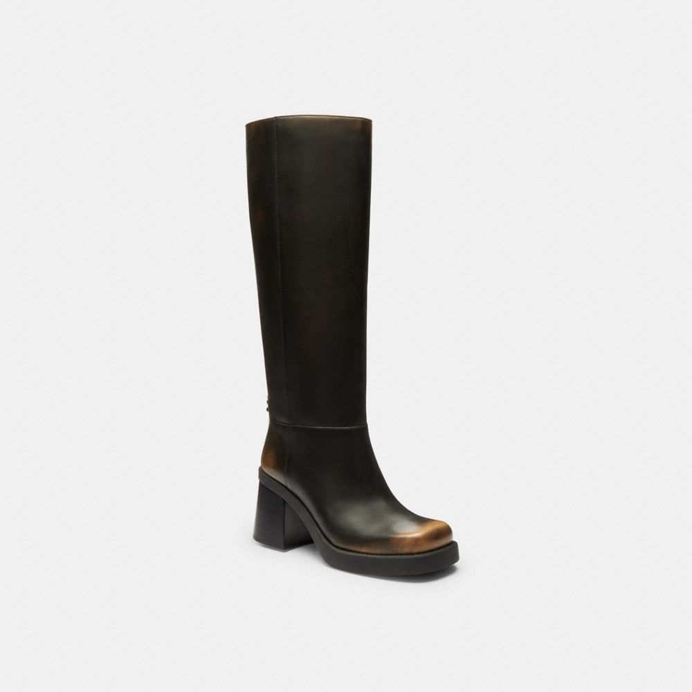 Sculpted C Tall Boot In Loved Leather