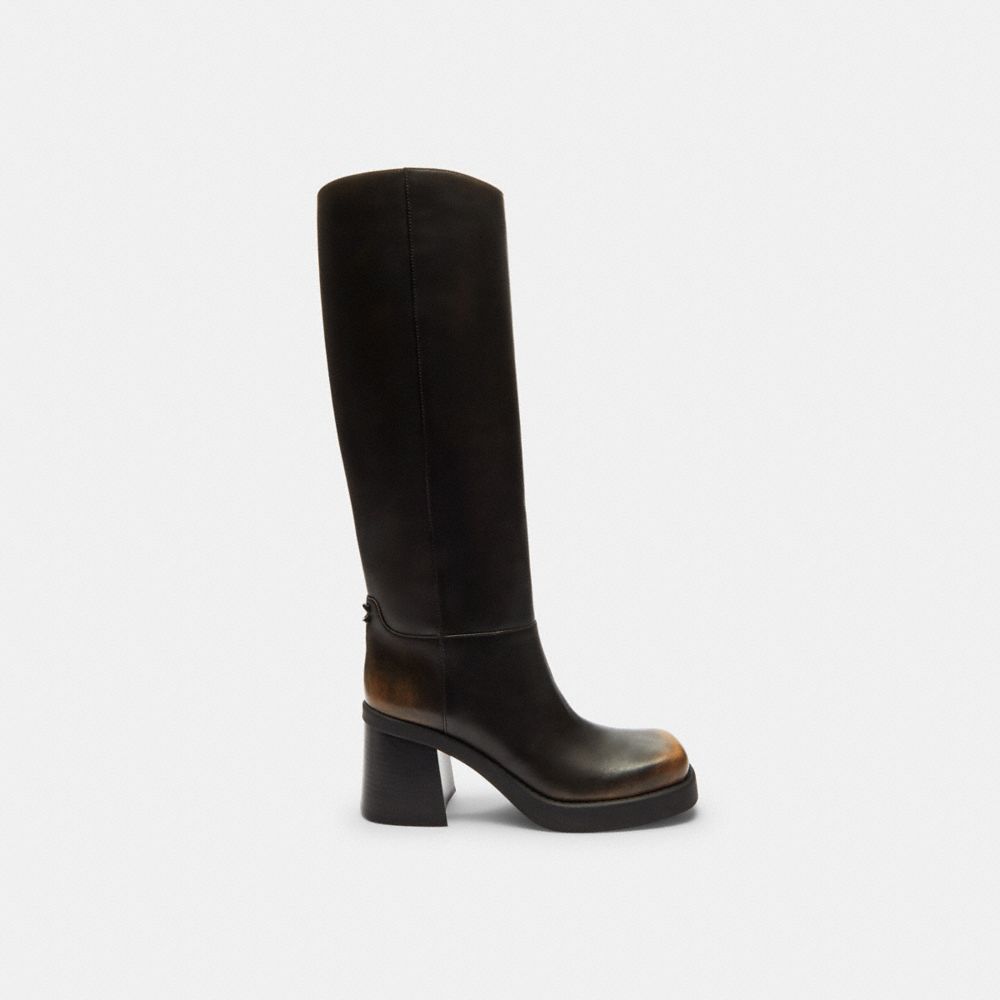 Sculpted C Tall Boot In Loved Leather