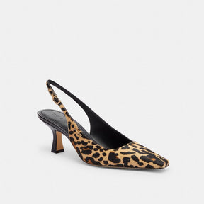 Slingback Heel With Leopard Print