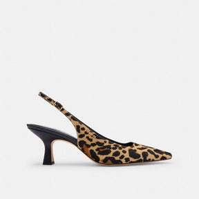 Slingback Heel With Leopard Print