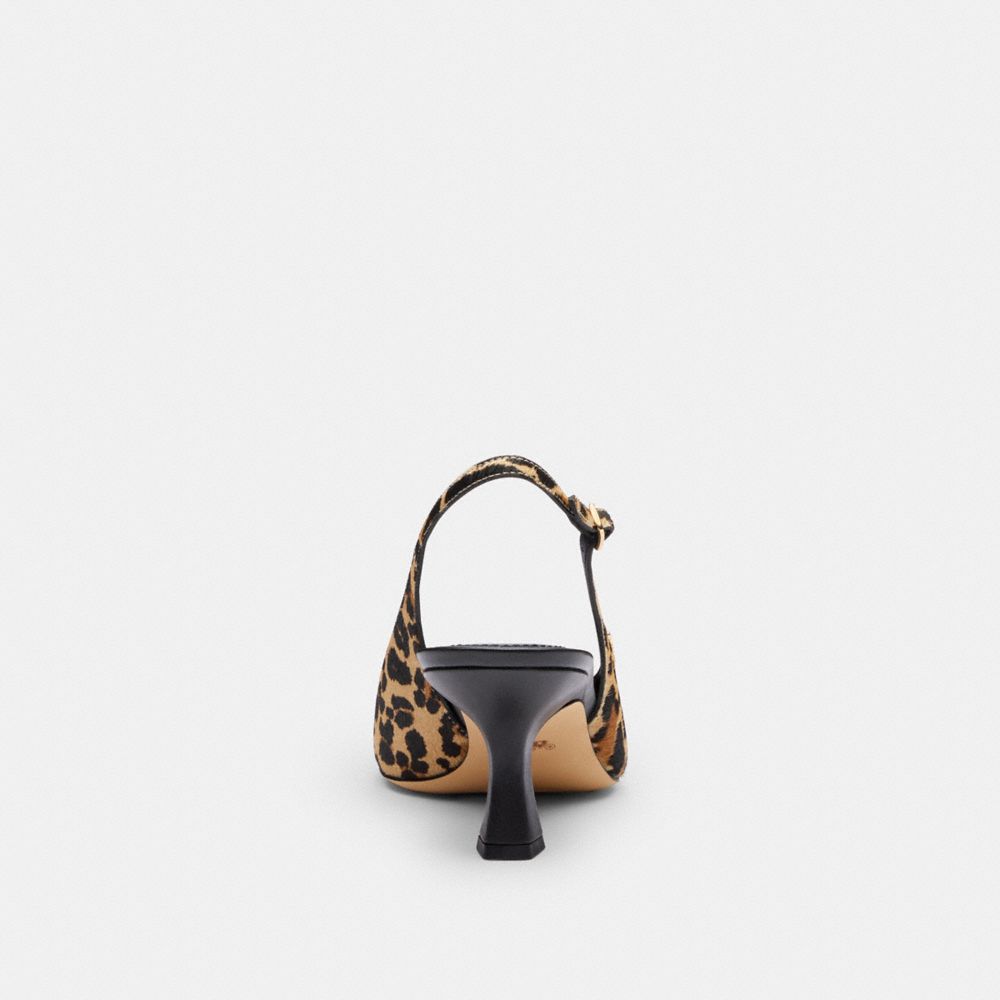 Slingback Heel With Leopard Print