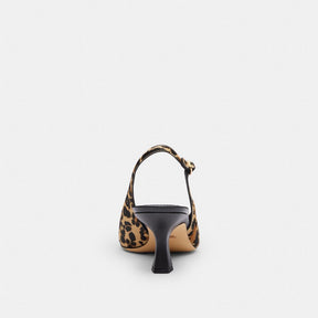 Slingback Heel With Leopard Print