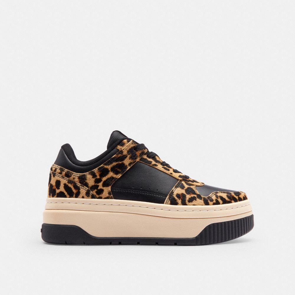 Platform Sneaker With Leopard Print