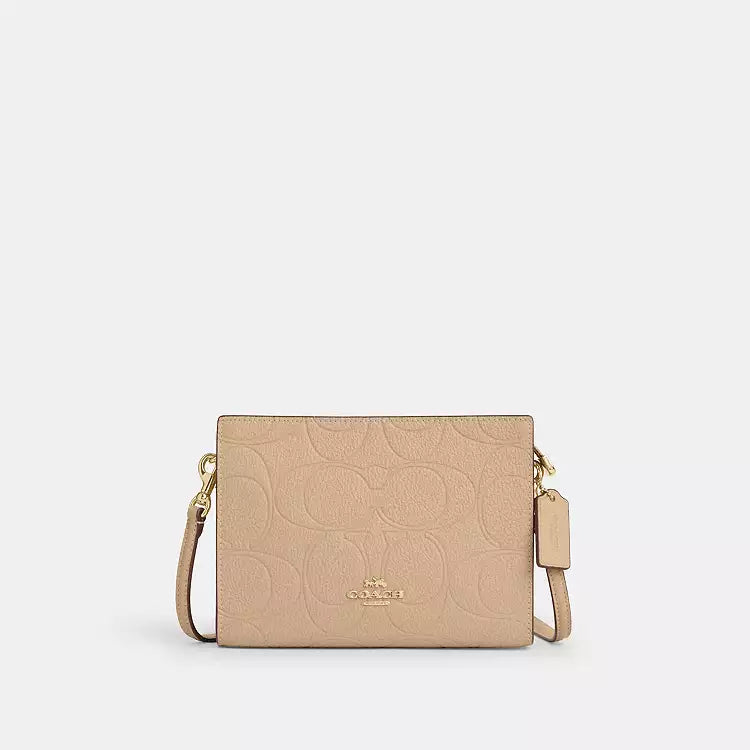 Slim Crossbody Bag  In Signature Leather