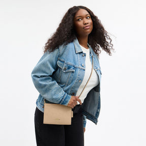 Slim Crossbody Bag In Signature Leather