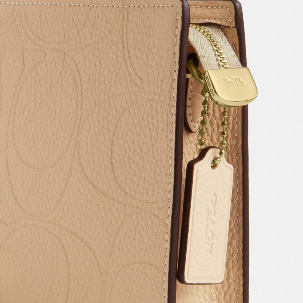 Slim Crossbody Bag In Signature Leather