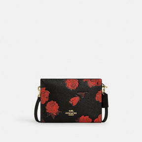 Slim Crossbody Bag With Floral Print