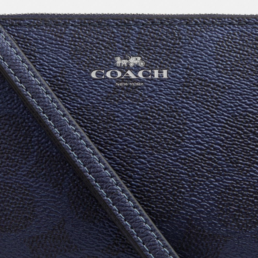 Corner Zip Wristlet In Signature Canvas