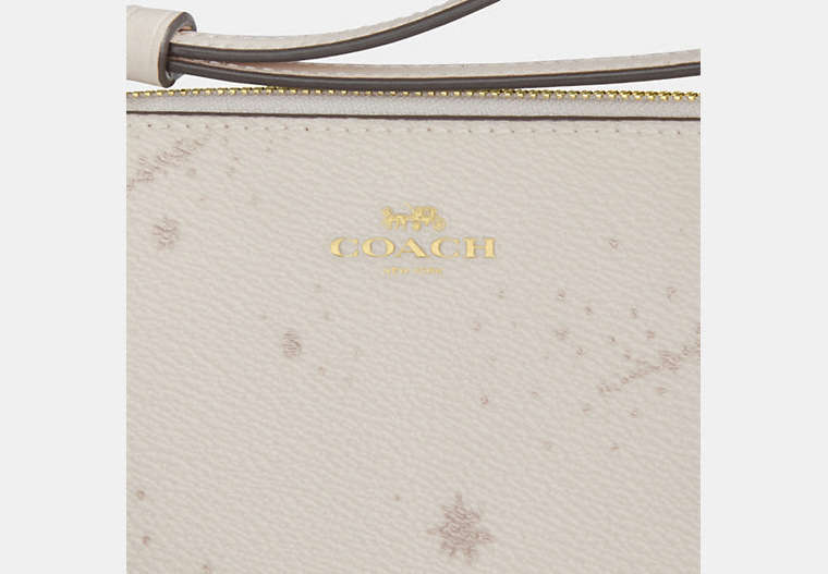 Corner Zip Wristlet With Star Print