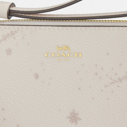 Corner Zip Wristlet With Star Print