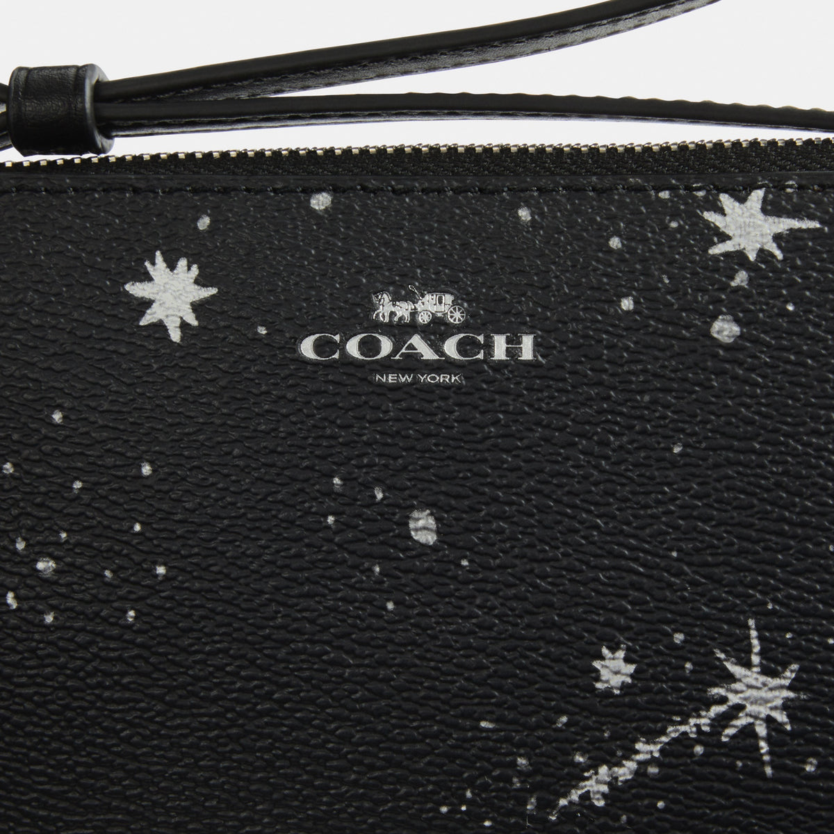 Corner Zip Wristlet With Star Print