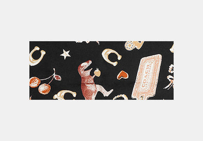 Iconic Motifs Print Silk Square Scarf