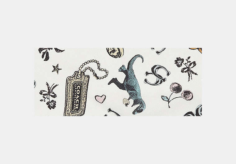 Iconic Motifs Print Silk Square Scarf