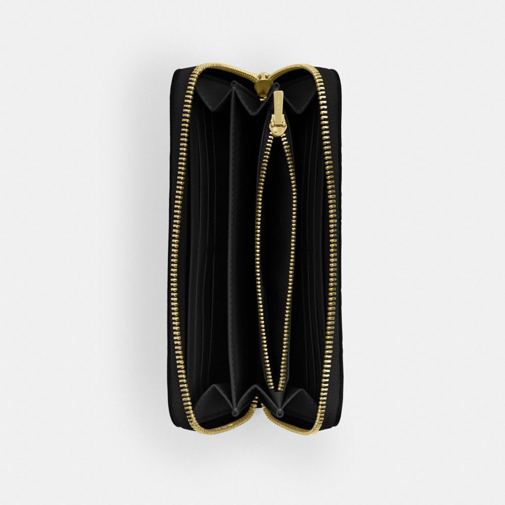 Long Zip Around Wallet In Signature Leather