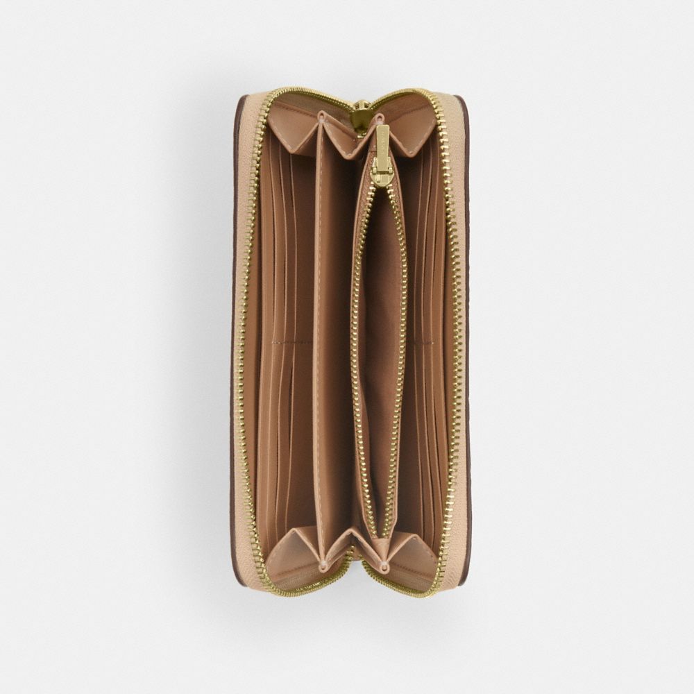 Long Zip Around Wallet In Signature Leather