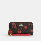 Long Zip Around Wallet With Floral Print