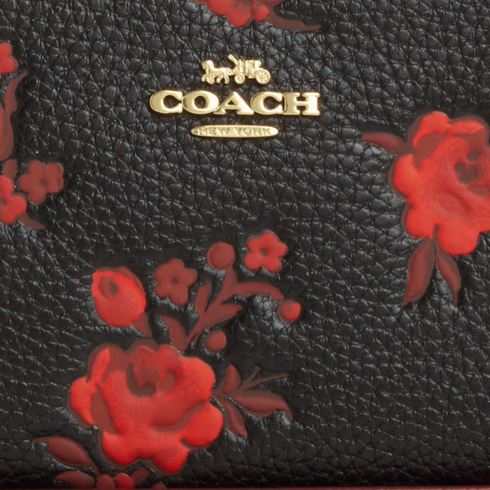 Long Zip Around Wallet With Floral Print