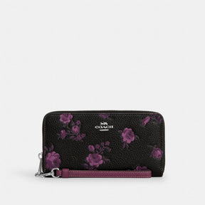 Long Zip Around Wallet With Floral Print