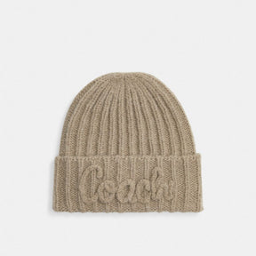 Coach Script Knit Beanie