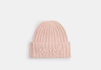 Coach Script Knit Beanie