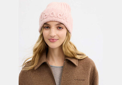 Coach Script Knit Beanie