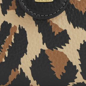 Medium Corner Zip Wallet With Leopard Print