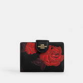 Medium Corner Zip Wallet With Floral Print